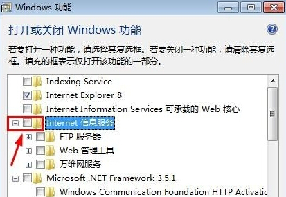 win7콢еIISϢжص